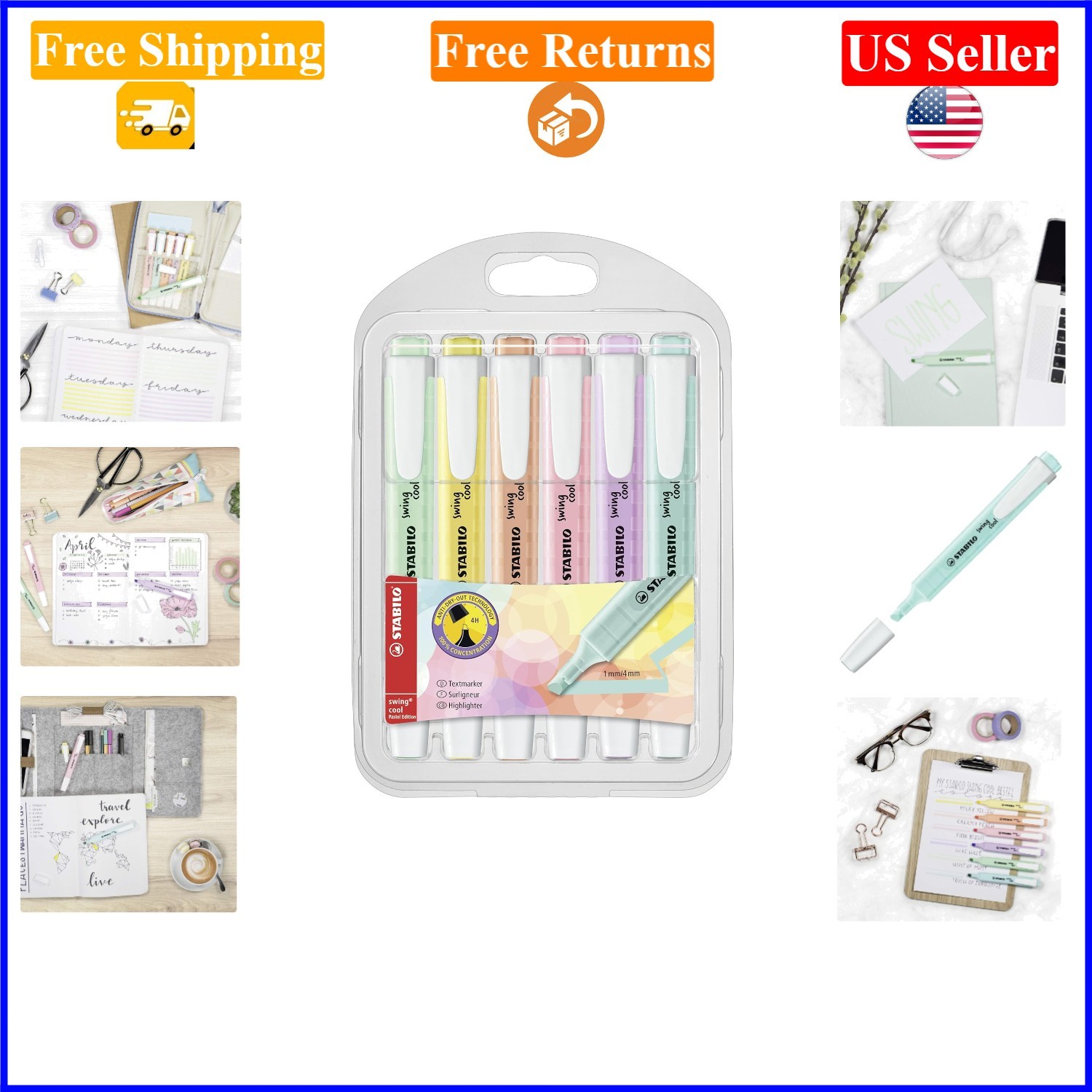 S Assorted Colors, Pocket Clip, Office & ...