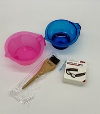 Pakiet: 2 kolorowe miski, 1 pędzel do farbowania Radico, ochrona pałąków na okulary