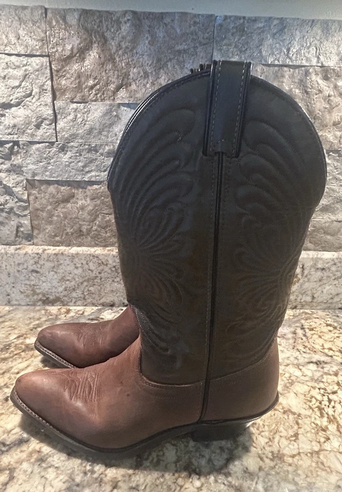 Botas vaqueras occidentales vintage marrón Laredo para mujer talla 7 M Foto 2 de 4