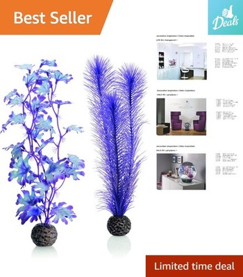 Vibrant Purple Kelp Plant for Aquariums - 13.62 Inches Fish-Friendly Decor