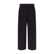 SKIMS Cotton Fleece Classic Straight Leg Pant in Onyx Size Large NWT 88 MSRP