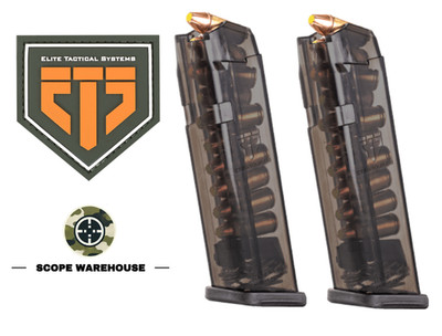 2 PACK ETS Carbon Smoke 10rd 9mm mag Fits Palmetto State Dagger Full Size PSA