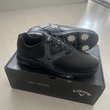 Callaway Golf Shoes UK 12 M585 Chev Comfort Black Leather Waterproof new in box 