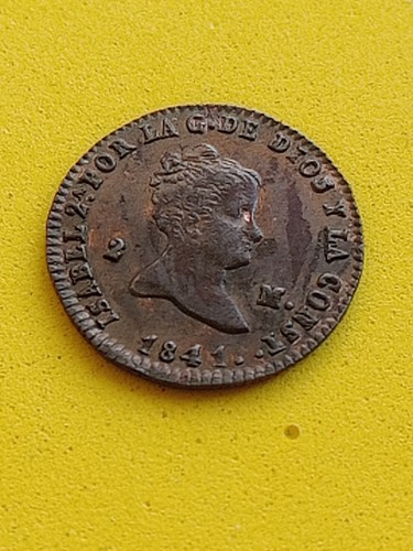 2 MARAVEDIES ISABEL II. 1841. ESPECTACULAR - Imagen 5 de 8