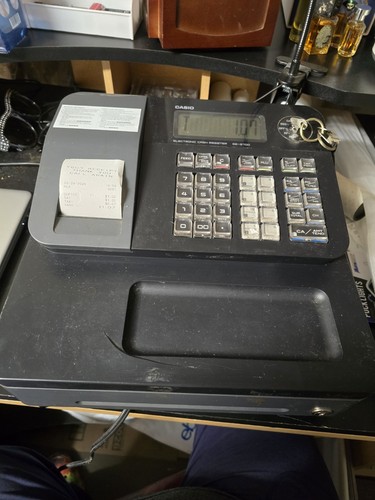 Casio SE-S700 Electronic Cash Register - Black With Key No Manual Tested Works