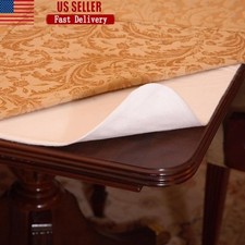 Heavy Duty Table Pad Vinyl Protector Waterproof Cushioned Easy Clean Flannel New