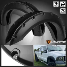 Fits 1999-2007 Ford F250 F350 SuperDuty Pocket Rivet Style Fender Flares 4PC
