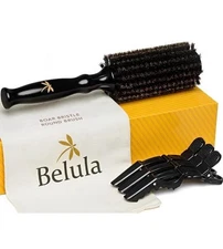 Round Boar bristle brush for soft curl wavy Hair Care Hair Brush Premium Belula 
