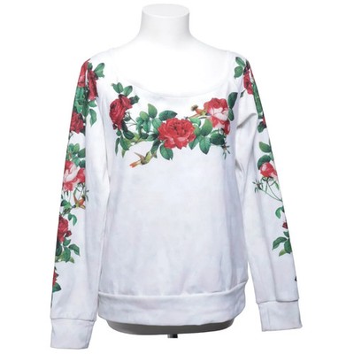 Blackmilk, Sweatshirt, Größe: M, Weiß/Mehrfarbig, Elasthan/Polyester #Udd