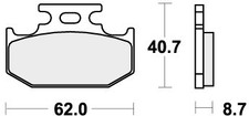 SBS Brake Pads Rear For CANNONDALE MX 400 2000 - 2003