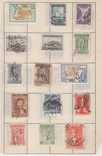 Beau lot 15 timbres anciens  GRECE 1913-39 Oblitérés Neufs Surcharges Rares