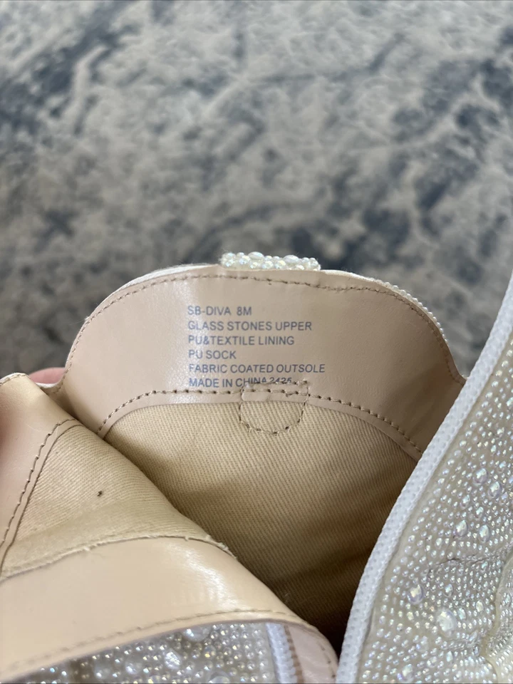 Betsy Johnson Diva Ivory Pearl Western Cowboy Bootie 8 - Image 4 of 4