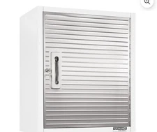 Seville Classics UltraHD Wall Storage Cabinet, 24" W x 12" D x 28" H, White