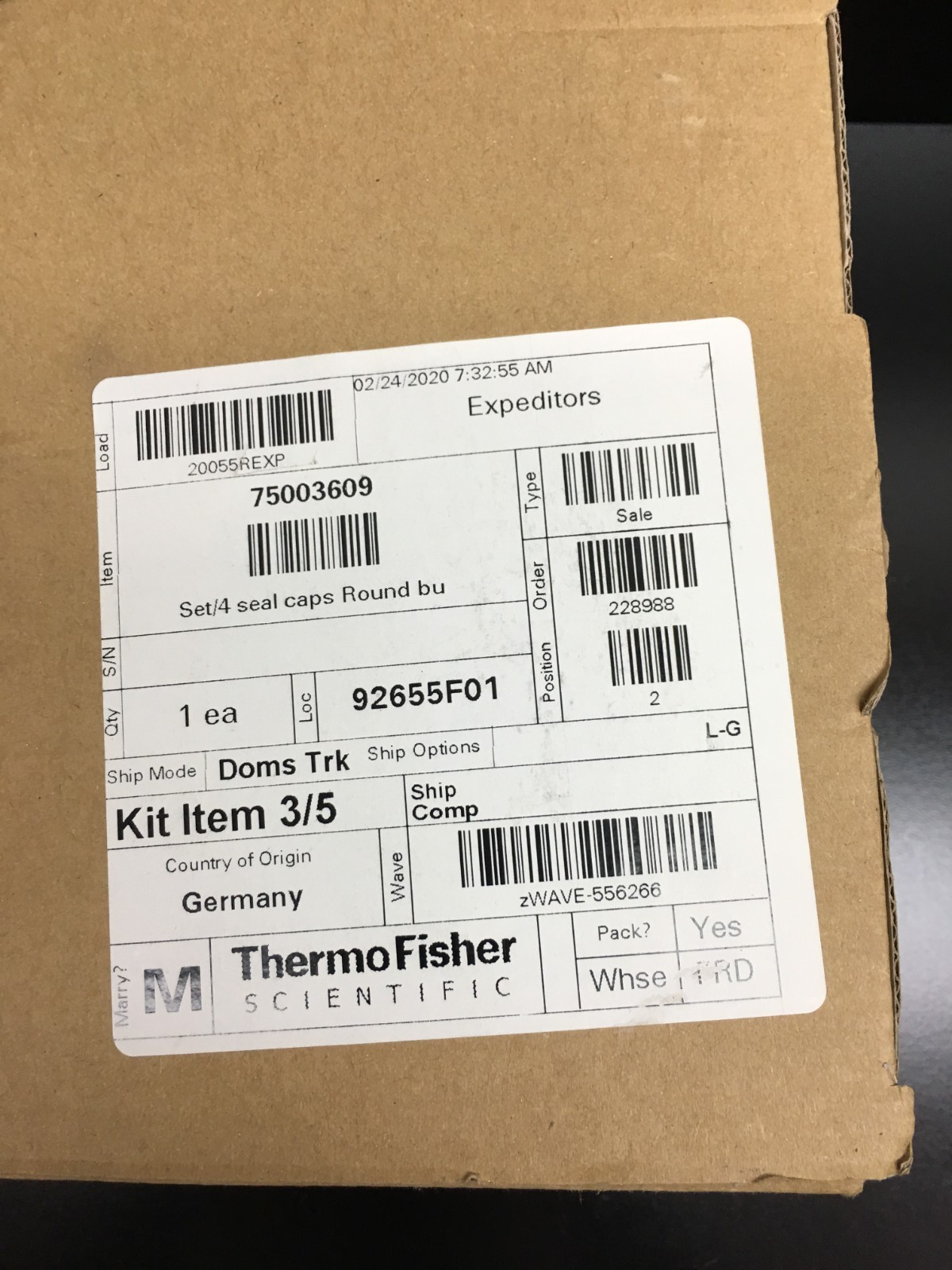 Thermo Scientific REF 75003609 Bucket Lid TX-750 4 x 750mL Swing Rotor 4 Lids