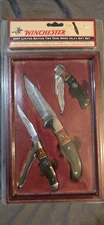 Winchester 2007 Limited Edition Two Tone Wood Inlay 3-Knife Pocket & Fixed Set
