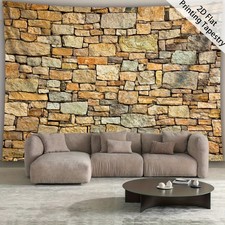 3D Wall made of stones Tapestry Extra Large Wall Hanging Bedroom Backdrop Gifts