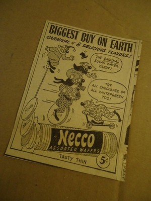 Necco Wafers New England Confectionery Co BOSTON  1950 newspaper ad
