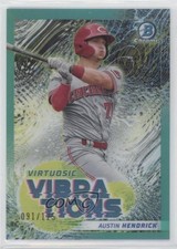 2022 Bowman Virtuosic Vibrations Aqua Refractor 91/125 Austin Hendrick #VV-9 nd3