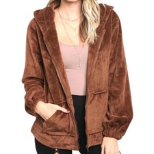 NWT Women's Zip Up Hoodie Fleece Coat Jacket