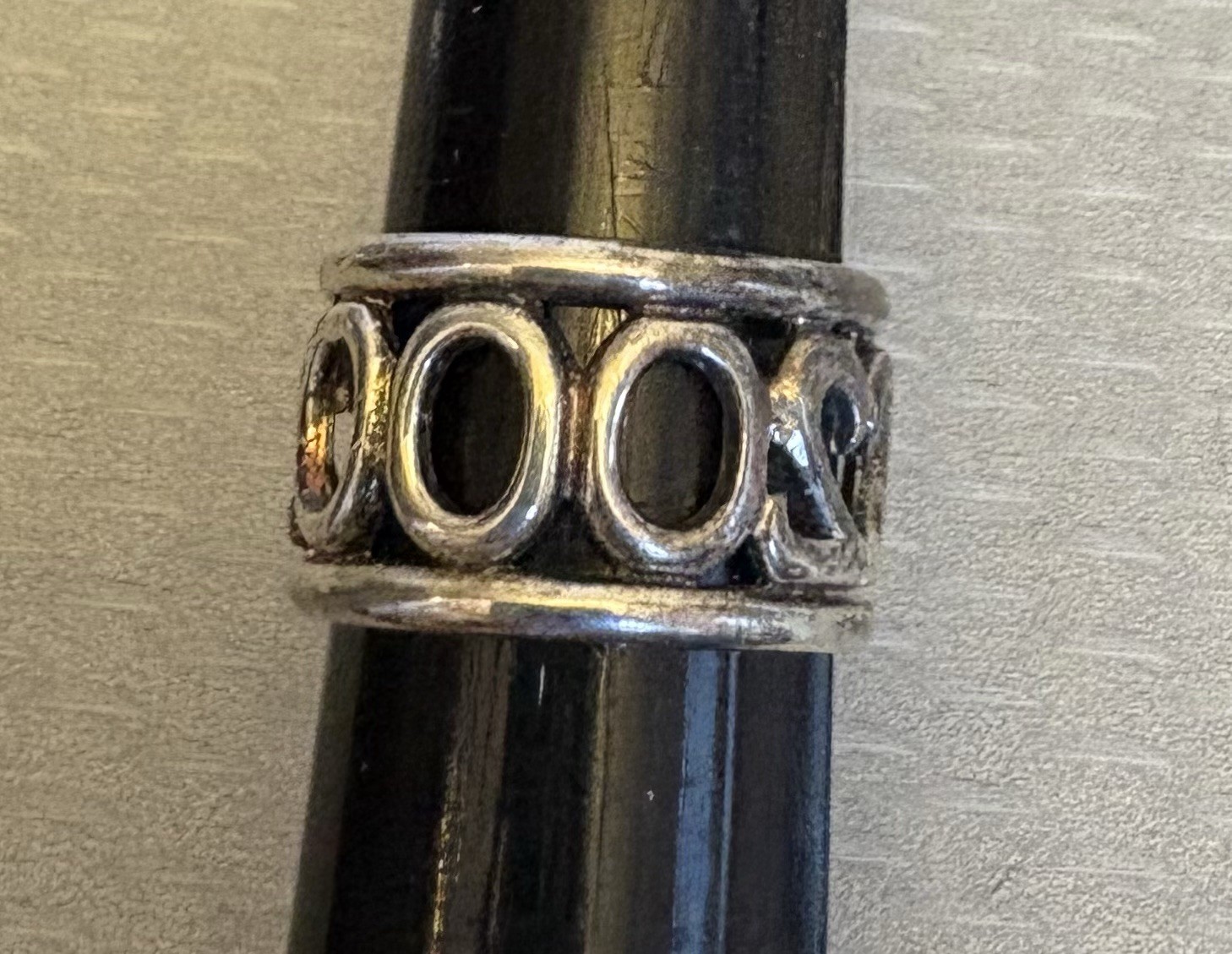 Sterling Silver Ring Openwork Cutout Heart Band 2… - image 9