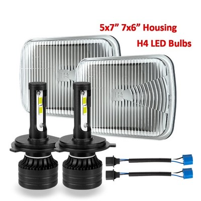 5x7 7x6 LED Headlight H4 Hi-Lo Beam For Ford Aerostar Bronco F150 F250 F650 F750