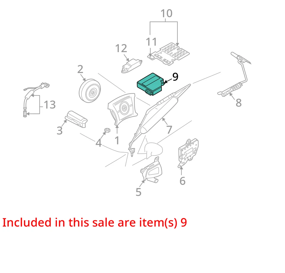 Unidad de módulo de control de bolsa de aire de airbag BMW X5 2000 2001 FABRICANTE DE EQUIPOS ORIGINALES Foto 4 de 4