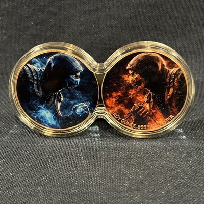 Mortal Kombat Scorpion Vs Sub Zero Two 1 Oz Copper Rounds In Infinity Case