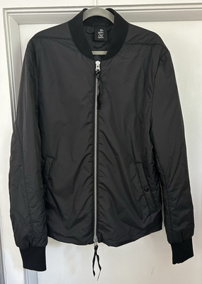 THOM KROM M J 46 Black Bomber Jacket Full Zip Large