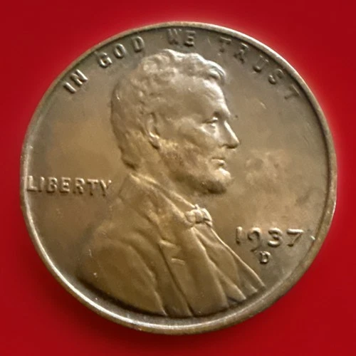 1937-D BN BU "HIGH GRADE" Lincoln Cent from BU roll Sold As Pictured 578