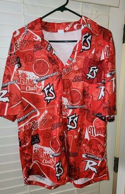 Richmond Flying Squirrels Performance Food Service Employee HAWAIIAN shirt MED