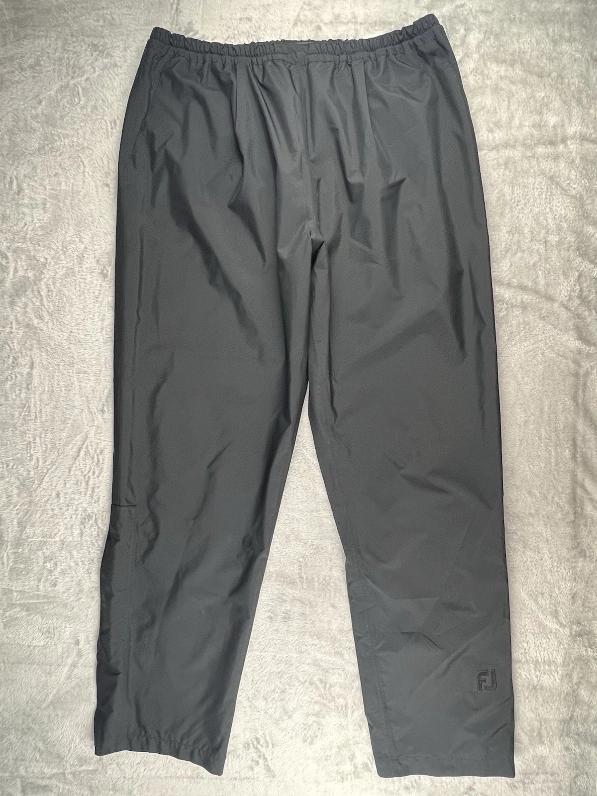 FootJoy DryJoys Pants Mens XL Black Waterproof Golf Rain Shell Elastic Waist
