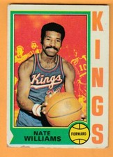 Nate Williams Kansas City Kings 1974-75 Topps #116 Utah State Aggies
