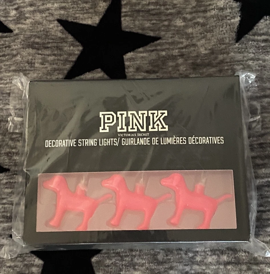 Cadena de luces decorativas ROSA Victoria's Secret para perros uso en cualquier momento rosa intenso RARO Foto 4 de 4