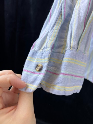 Jordache Original Mens Long Sleeve Multi Color Striped Button Up Collared Sz. XL - Picture 6 of 13