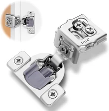 DecoBasics 3-Way Adjustable 1-1/4" Overlay Soft Close Kitchen Cabinet Hinges