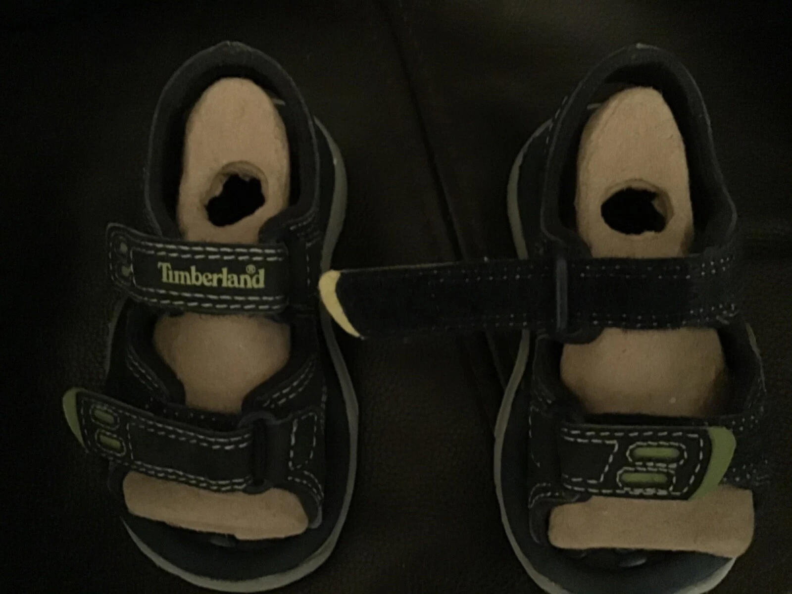 timberland Navy SandStomper 2 cinturini sandali scarpe bambini uk 5 5 nuovi scatola
