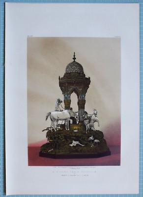 Große 1862 Ausstellung Aufdruck Silber Tisch Brunnen Garrard & Co