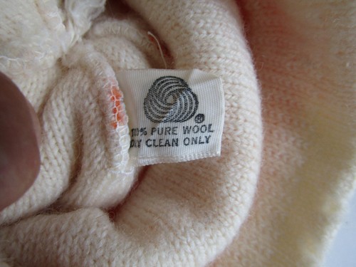 berretto vintage Obermeyer 100% lana renna fiocco di neve arancione scandanavo h - Foto 6 di 12