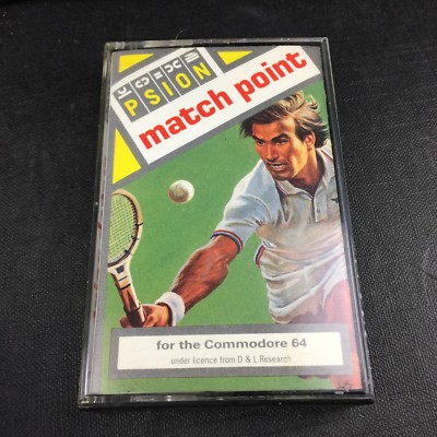 VINTAGE COMMODORE 64 MATCH POINT PSION SPIEL KASSETTE VERPACKT