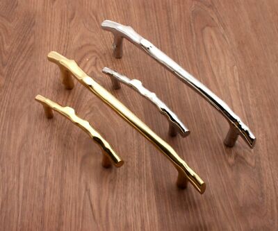 Vintage Bamboo Style Kitchen Cabinet Drawer Door Pull Handle Brass Chrome Vintage Bamboo Style Kitchen Cabinet, Bamboo Style Cabinet Hardware