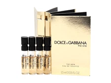 D&G DOLCE & GABBANA THE ONE EDT 1.5ml .05oz x 4 PERFUME SPRAY SAMPLE VIALS