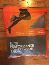 6 Pairs of Elite Performance Compression Socks Black Women's S/M Low Athletic
