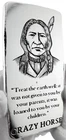 10 ozt 999 Fine Silver Art Bar - CRAZY HORSE - ADAMO TECHNE- Limited Edition
