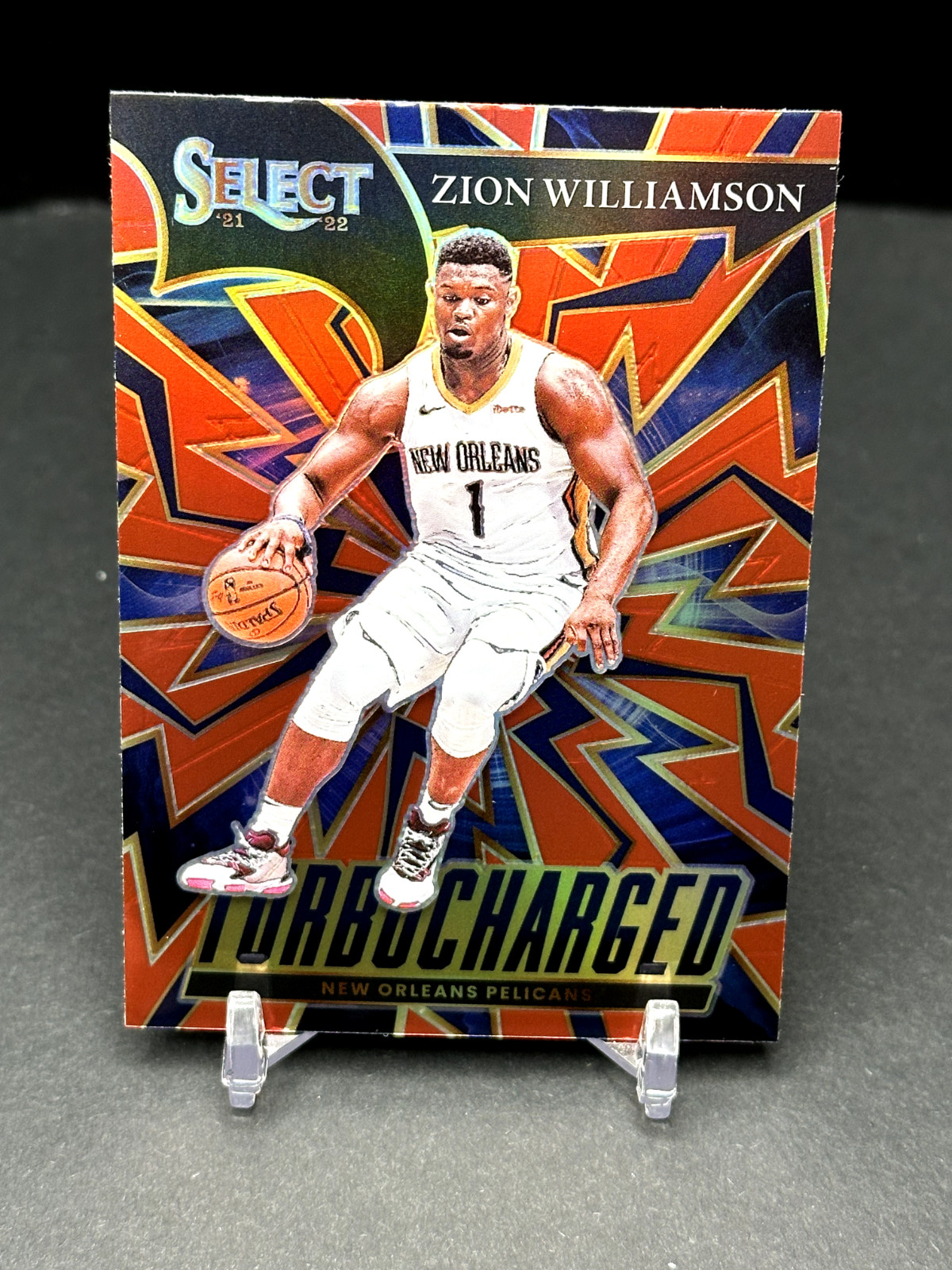 Zion Williamson 2021-22 Panini Select Turbocharged Silver Prizm #1