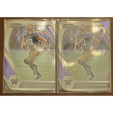 Jacob Eason 2021 NFL Panini Prizm Draft Picks IND 1 Silver Prizm + Base