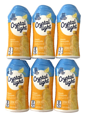 Crystal Light Classic Lemonade Liquid Water Enhancer 1.62 oz BB 6/2025 Lot of 6