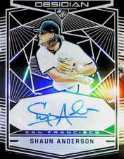 2019 Panini Chronicles Obsidian Auto #OA-SA Shaun Anderson San Francisco Giants