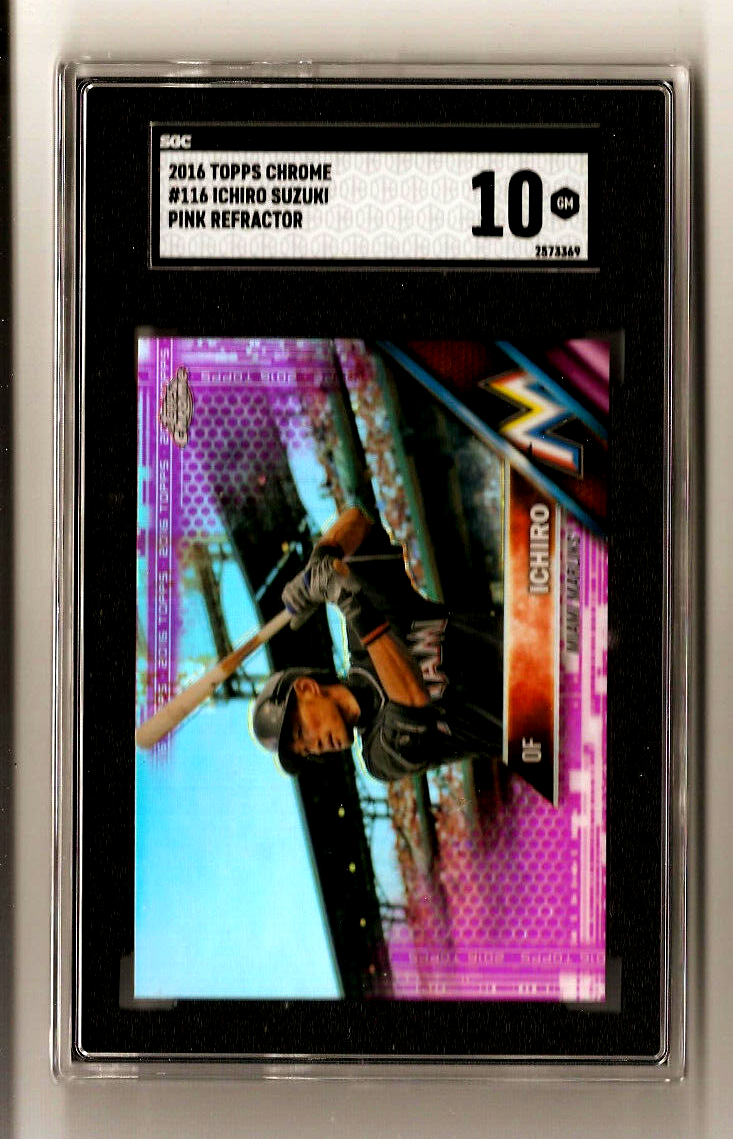2016 Topps Chrome Pink Refractor #116 Ichiro SGC 10 Gem Mint Pop:1