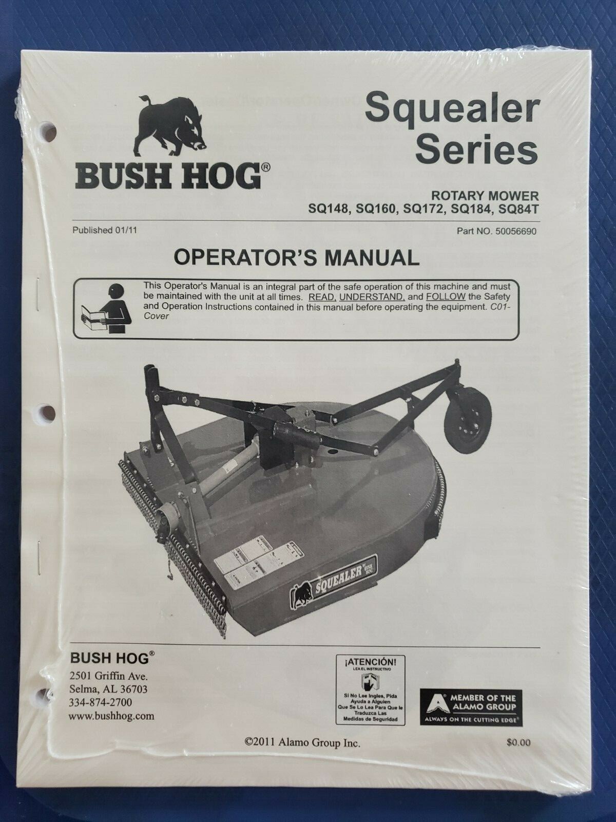 Bush Hog Squealer Series Rotary Mower SQ148,SQ160,SQ172,SQ184,SQ84T