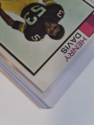 1973 Topps Henry Davis Rookie #332 football card Pittsburgh Steelers - Picture 4 of 6